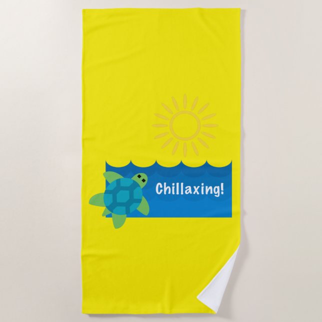 Serviette De Plage Conception pour le refroidissement des tortues - S (Devant)