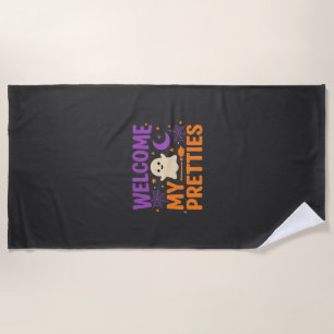Serviette De Plage Conception SVG de fantôme de Halloween Bienvenue m