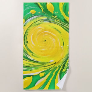 Serviette De Plage Conception Tornade de Citron