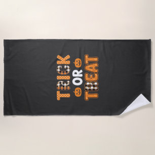 Serviette De Plage Conception vectorielle de citrouille Halloween Tri