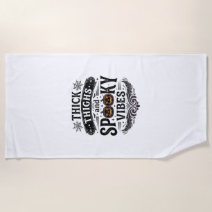 Serviette De Plage Conceptions de chemise Halloween Thick Thighs Spoo