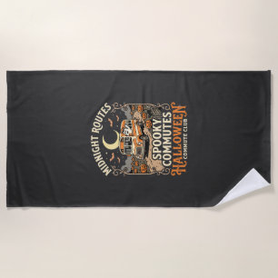 Serviette De Plage Conducteur de bus Halloween Route de minuit