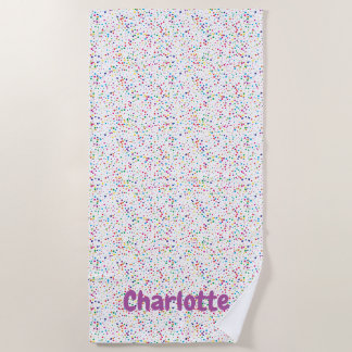 Serviette De Plage Confettis colorés