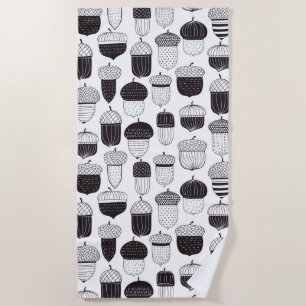 Serviette De Plage Conflit de Doodle motif d'automne
