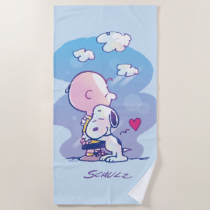 Serviette De Plage Confort et sécurité   Charlie & Snoopy Hug