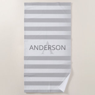 Serviette De Plage Contemporain Faux Argent Ombre Gris