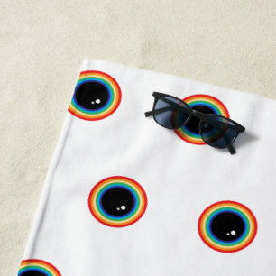 Serviette De Plage Cool Rainbow Eyes