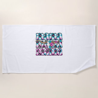 Serviette De Plage Coquette Bow Mama Cowgirl Turquoise Wester