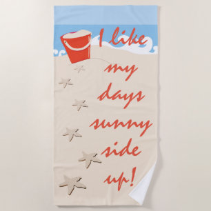 Serviette De Plage Coquilles de mer, seaux de sable, Jours de plage