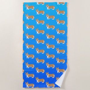 Serviette De Plage Corgi gallois mignon