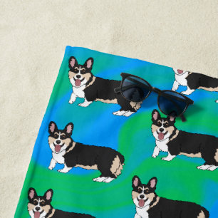Serviette De Plage Corgi gallois mignon