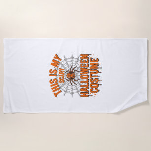 Serviette De Plage Costume Halloween effrayant Toile d'araignée Desig
