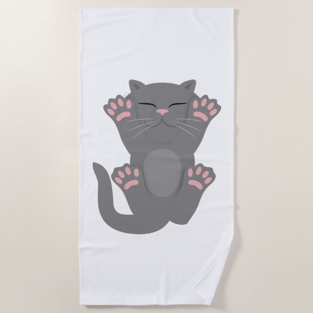 Serviette De Plage Couchage de chat (Devant)