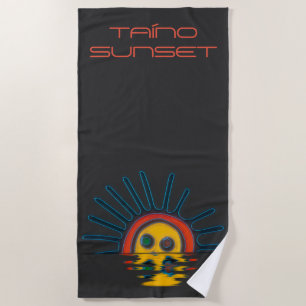 Serviette De Plage Coucher de soleil de Sol Taino