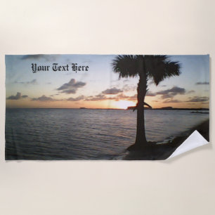 Serviette De Plage Coucher De Soleil Sur La Plage