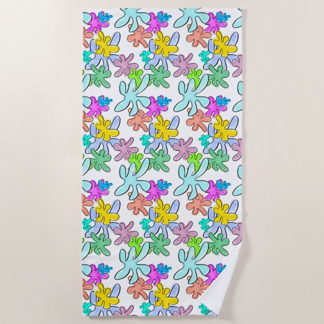 Serviette De Plage Couleur éclatée (Devant)