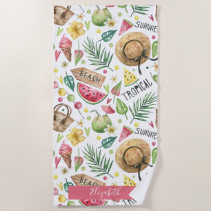 Serviette De Plage Couleurs Filles Relaxation Plage