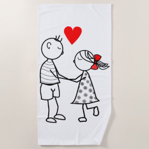Serviette de plage Couple