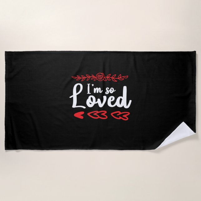 Serviette De Plage Couple Art Je Suis Si Aimé (Devant)