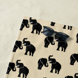 Serviette de plage Couple Elephants - Couleur pers