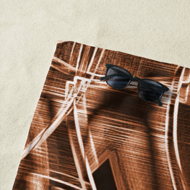 Serviette De Plage Courbes de chevauchement en forme de ruban, relief (En situation)