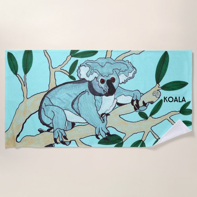 Serviette De Plage Couverture de plage de koala (Devant)