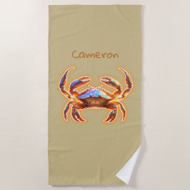 Serviette De Plage Crabe mignon