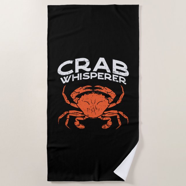 Serviette De Plage Crabe Whisperer Vintage (Devant)