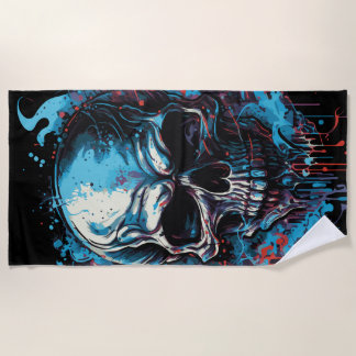 Serviette De Plage Crâne effrayant