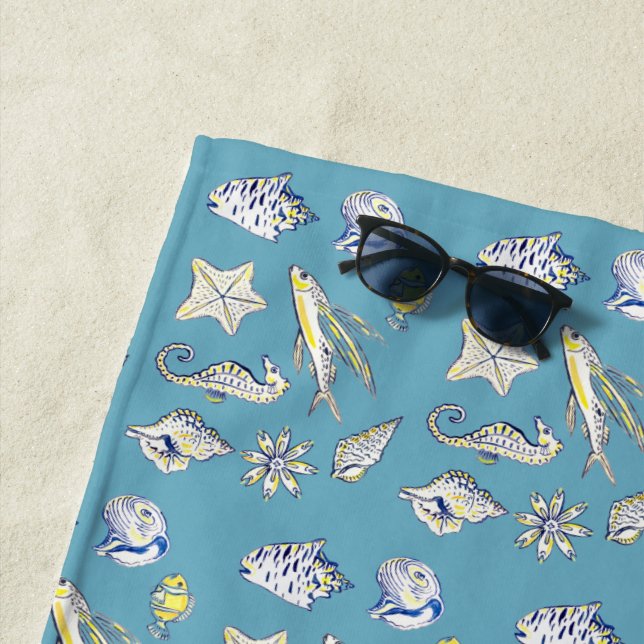 Serviette De Plage Créatures océaniques (En situation)