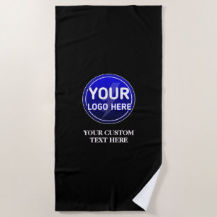 Serviette De Plage Créez le logo personnalisé de votre propriétaire/m
