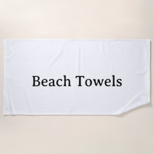 Serviette De Plage Créez votre propre bannière personnalisée simple 7