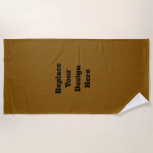 Serviette De Plage Créez Votre Propre Marron