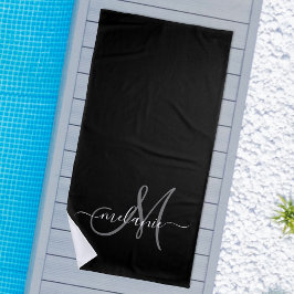 Serviette De Plage Créez Votre Propre Monogramme Personnalisé Et Un S