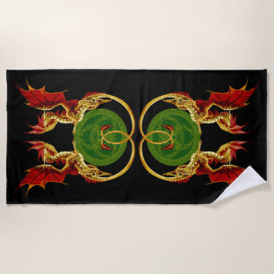 Serviette De Plage Crescent Céleste Lune Et Dragons