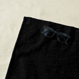 Serviette De Plage Crocodile noir - Impression