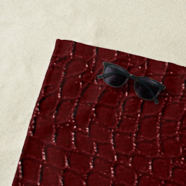 Serviette De Plage Crocodile Rouge Peau à imprimer Vernis