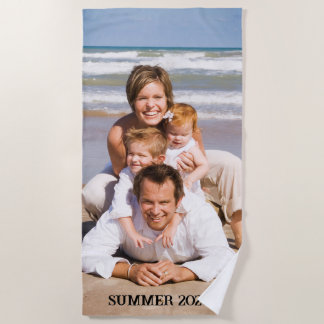 Serviette De Plage Custom Summer Beach Towel | Fun Family Photo 