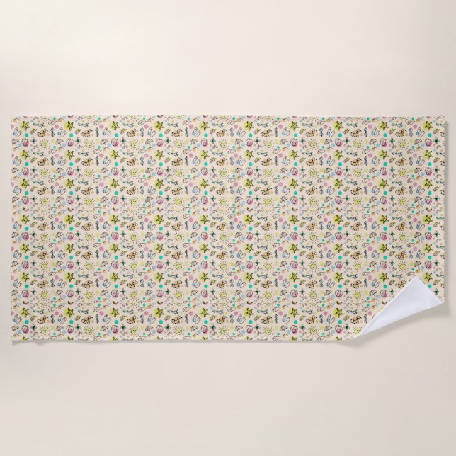 Serviette De Plage Cute beach pattern (Devant)