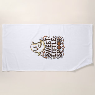 Serviette De Plage Cute Ghost Halloween Vintage Spooky Shirt_1