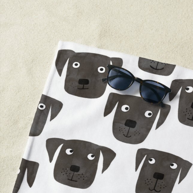 Serviette De Plage Cute Labrador Retriever Chien (En situation)