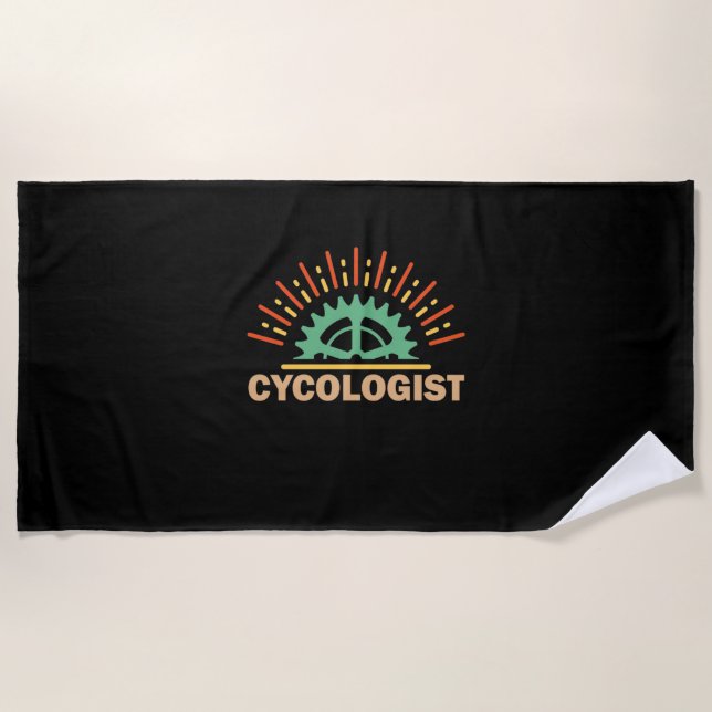 Serviette De Plage Cycologiste (Devant)