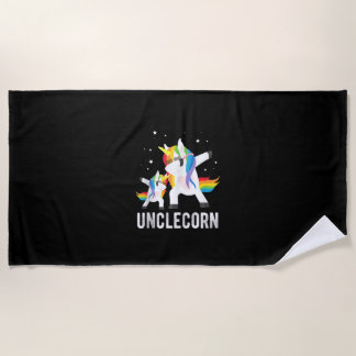 Serviette De Plage Dabbing Unclecorn, Funny Unicorn Lover Tee for Unc