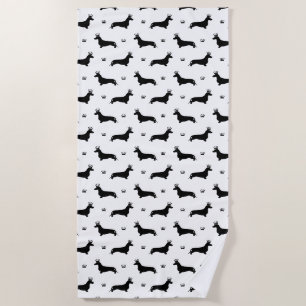 Serviette De Plage Dachshund à poil court roi - motif 1