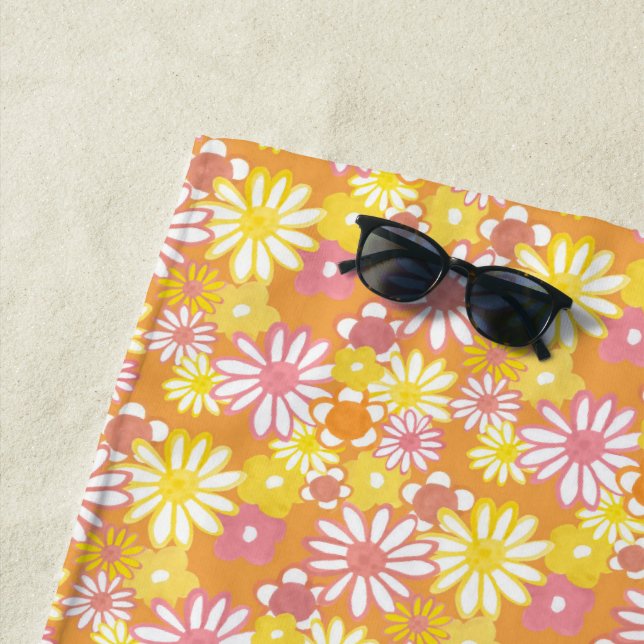 Serviette de plage Daisies d'été (En situation)