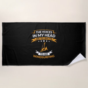 Serviette De Plage Dans Ma Tête Je Veux Aller Planche À Voile