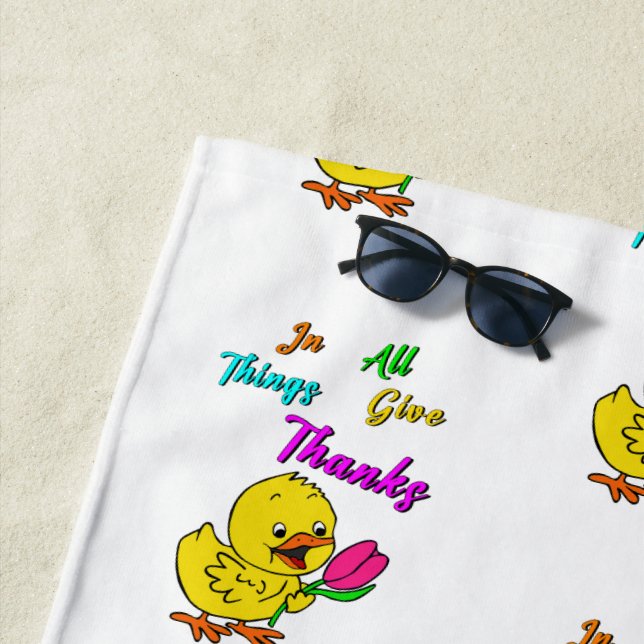 Serviette De Plage Dans Toutes Les Choses Remercient Chick Tulip Than (En situation)