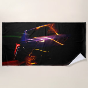 Serviette De Plage danse de voiture violette