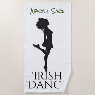 Serviette De Plage Danseur irlandais personnalisé Dance de chaussure