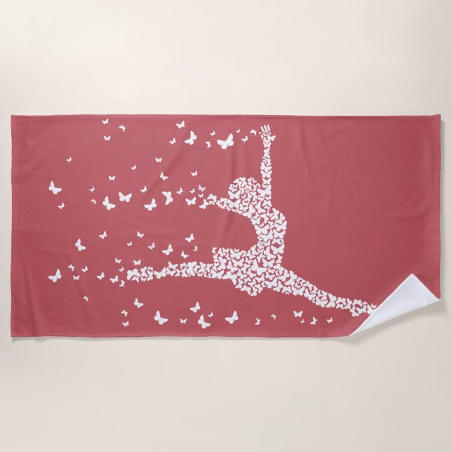 Serviette De Plage Danseur papillon (Devant)